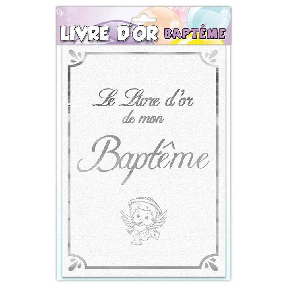 Livre d'Or - "Baptême" Argent - 20 pages - 21 x 29,7 cm