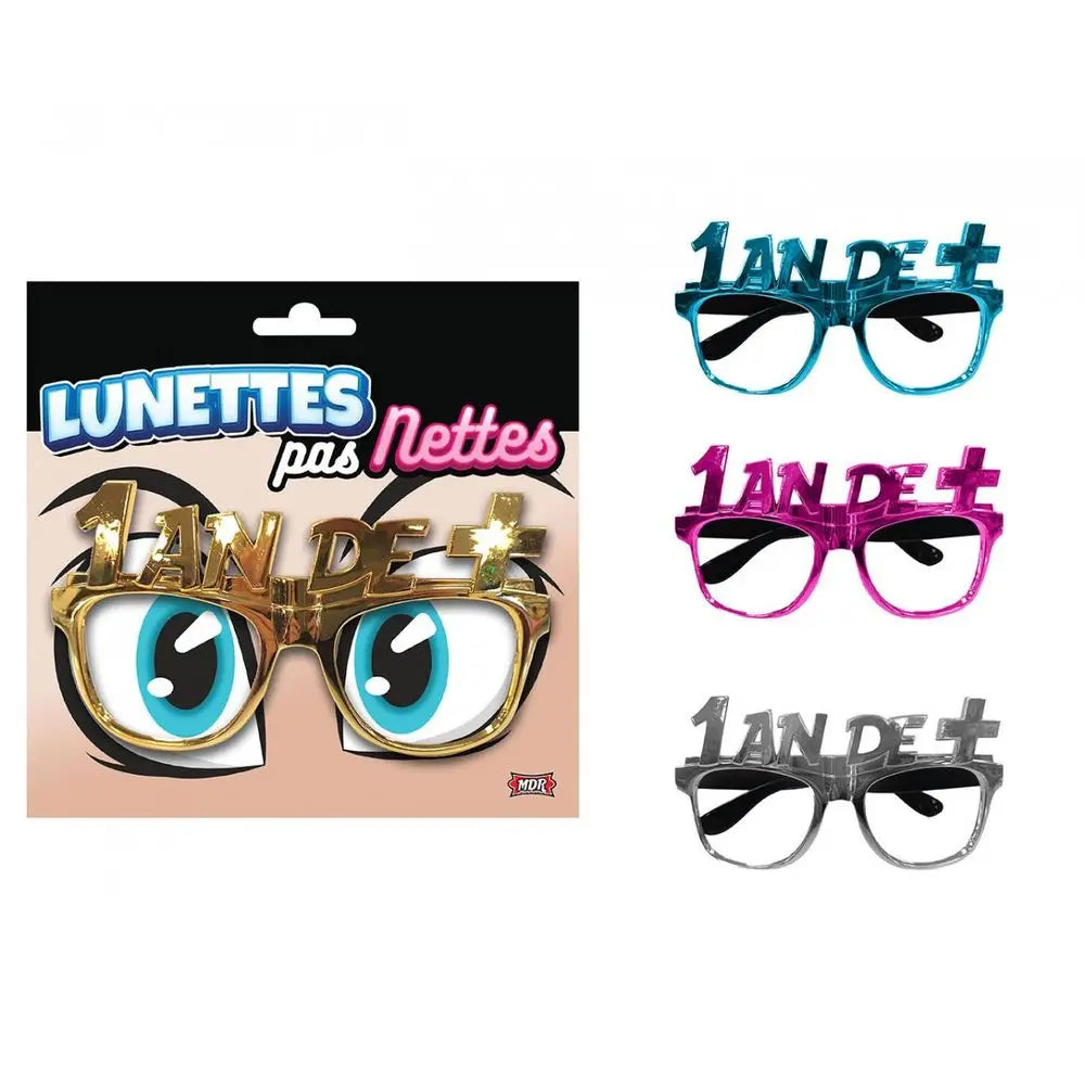 Lunettes Métalliques - 1 an de plus (Coloris au choix)