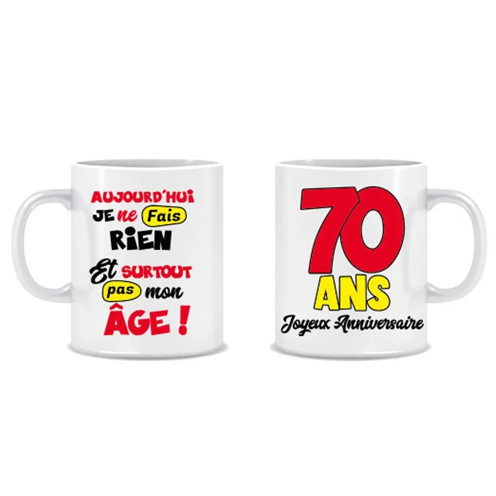 Mug Anniversaire Mixte - 70 Ans