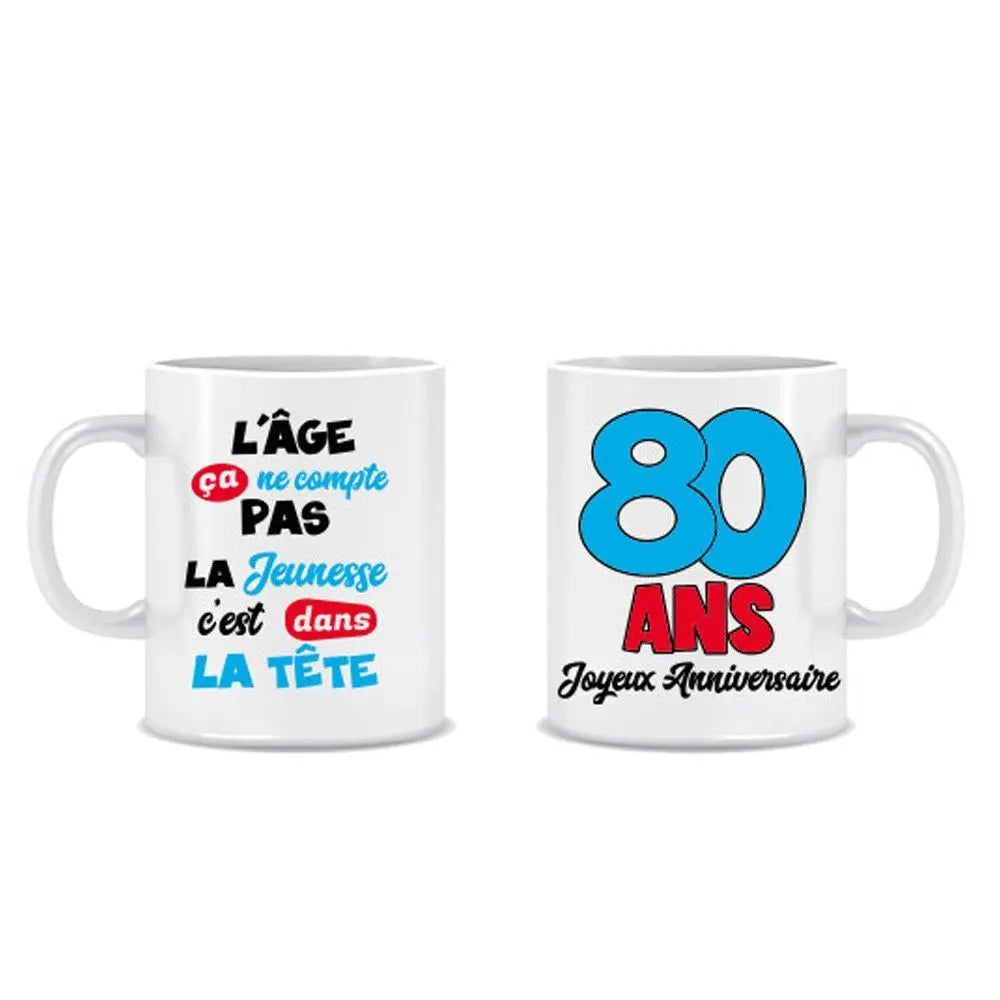 Mug Anniversaire Mixte - 80 Ans