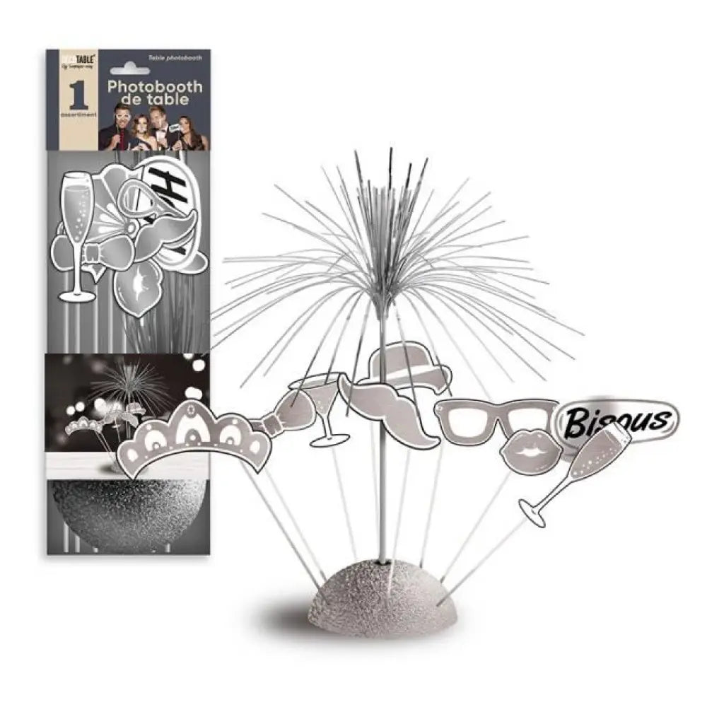 Photobooth de Table ''Festif'' - 8 Pièces - Argent