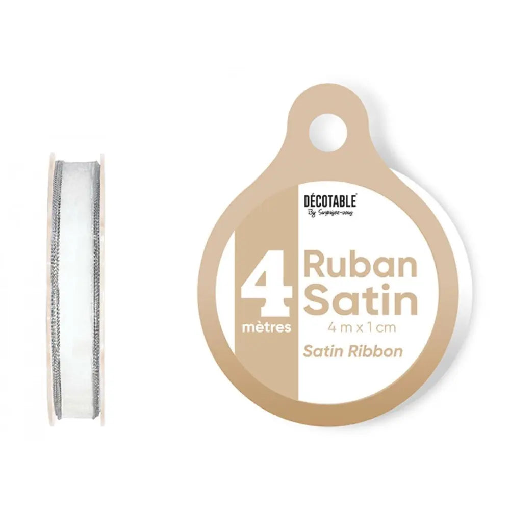 Ruban Satin 4m - Blanc