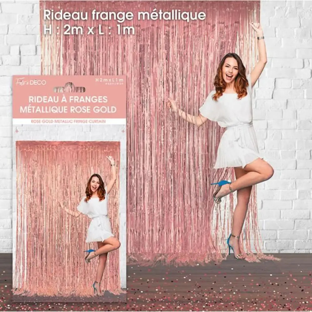 Rideau Franges Holographique - Rose Gold