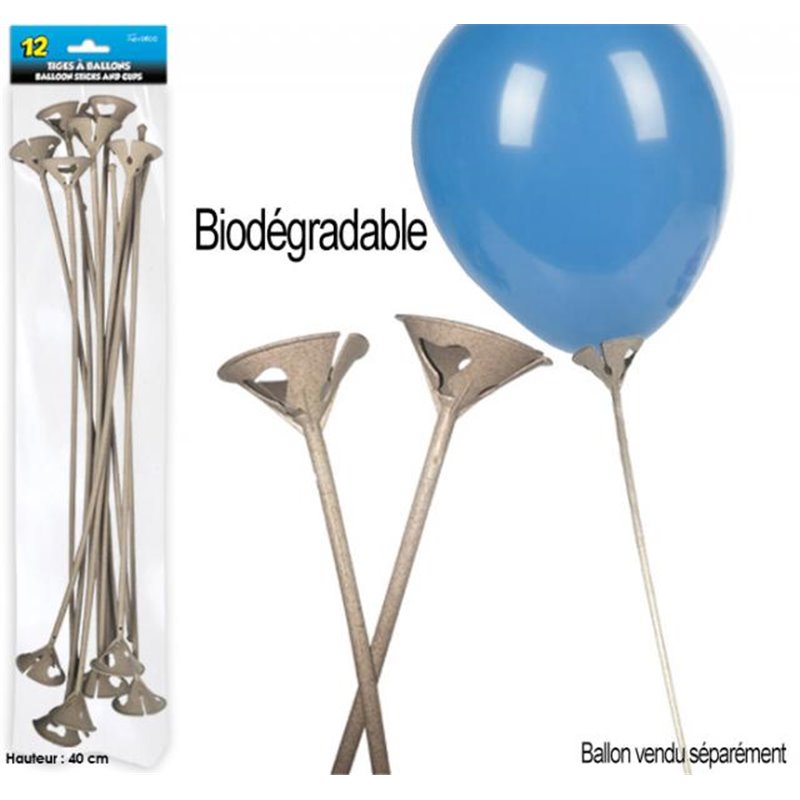 12 tiges à ballons