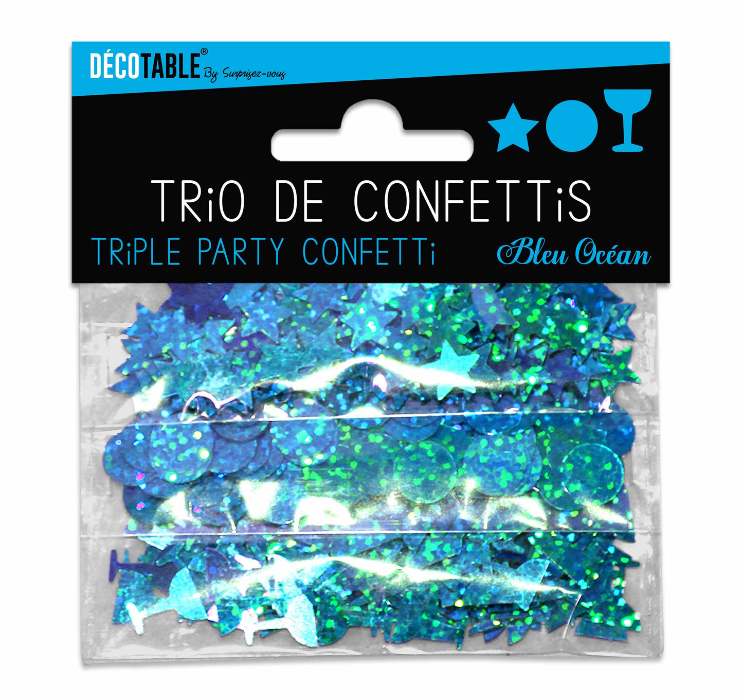 Trio de confettis couleur