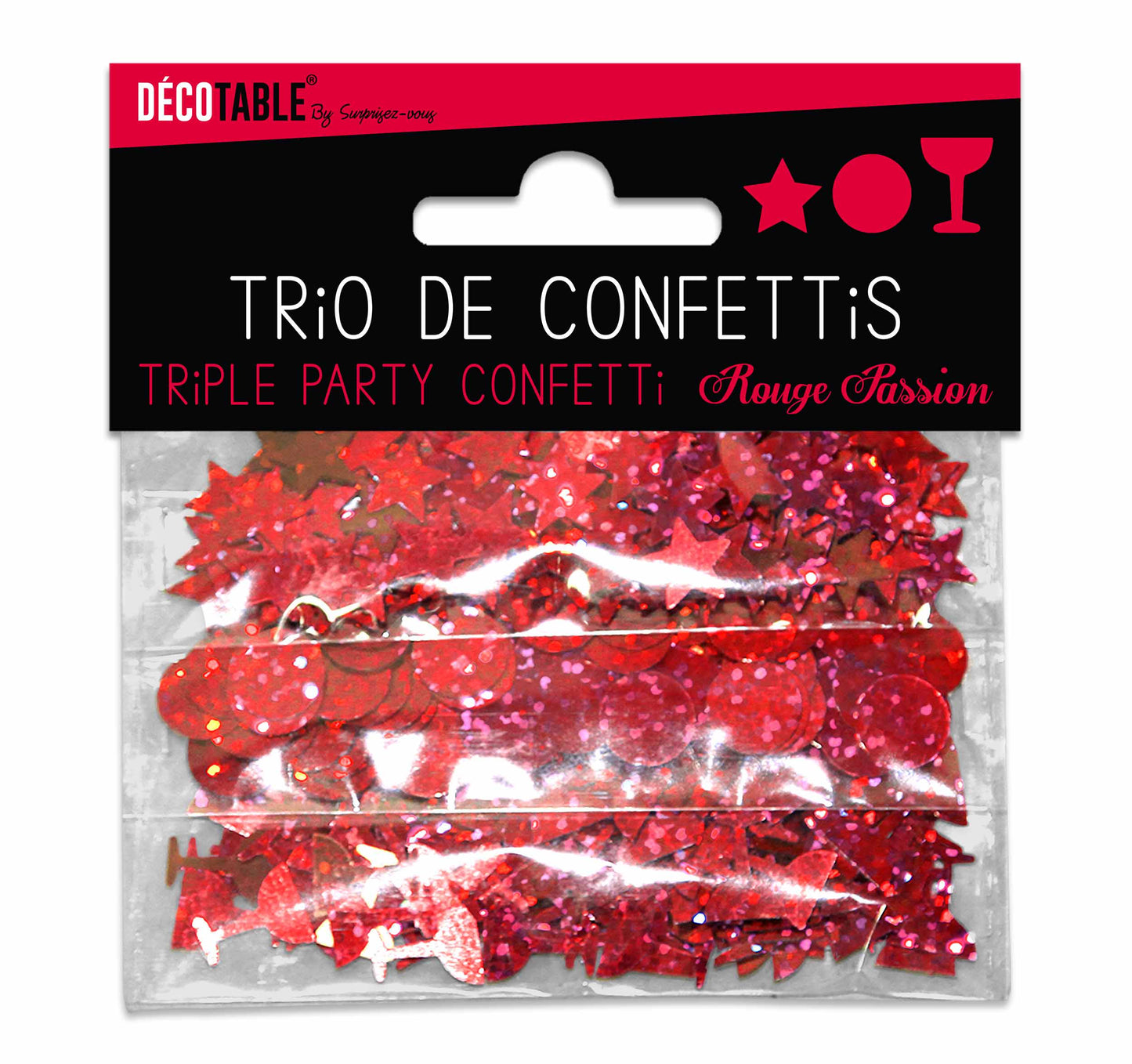 Trio de confettis couleur