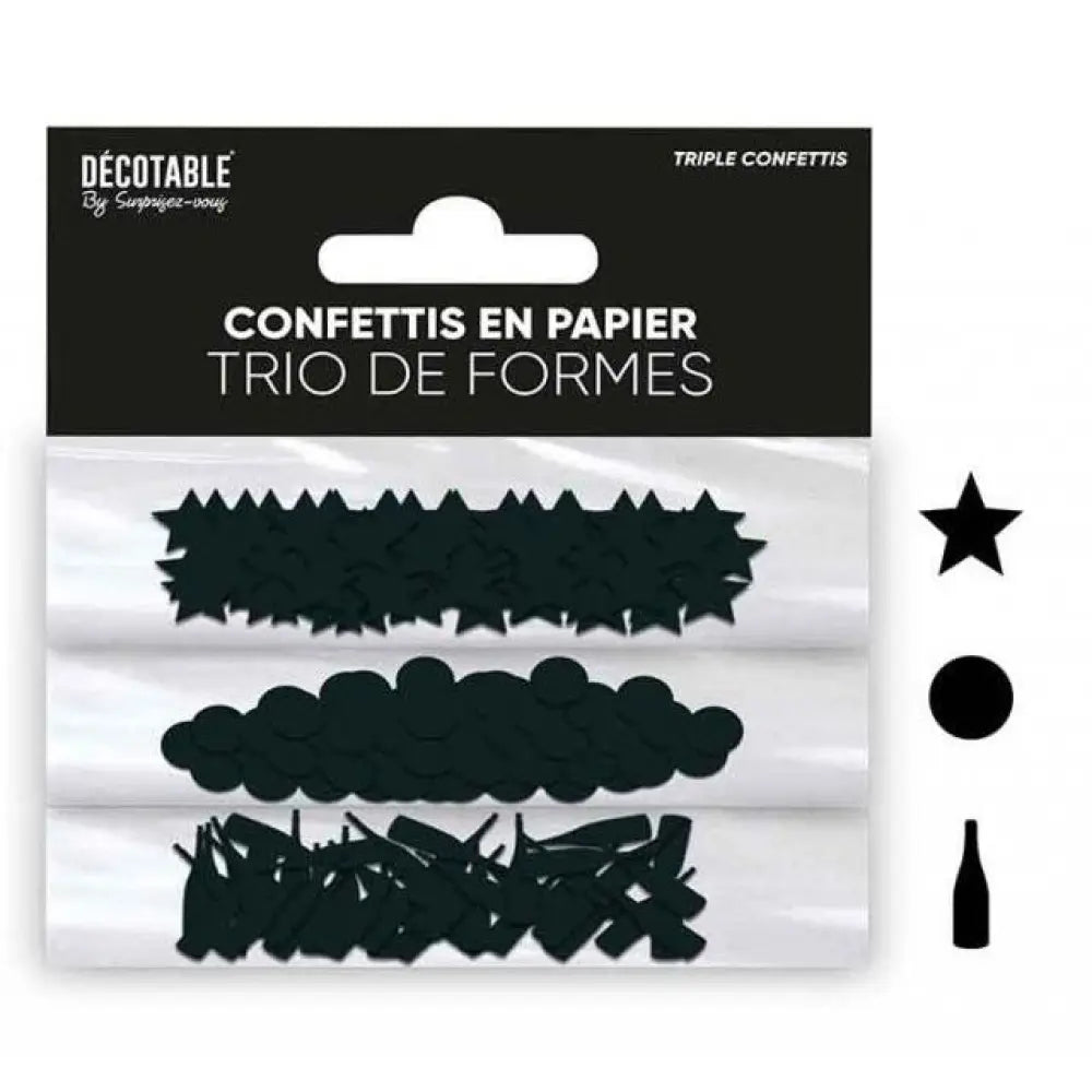 Trio de Confettis - Noir