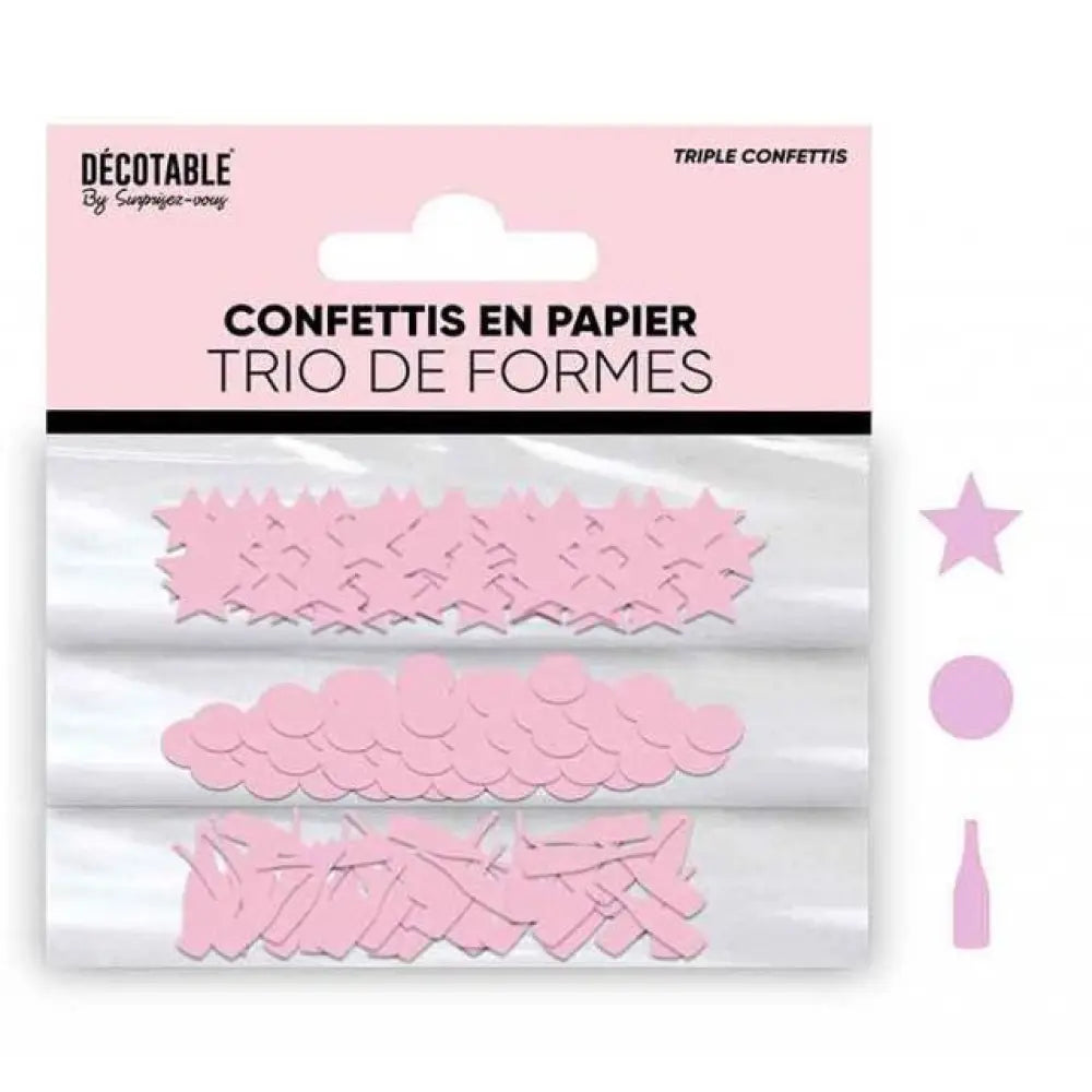 Trio de Confettis - Rose