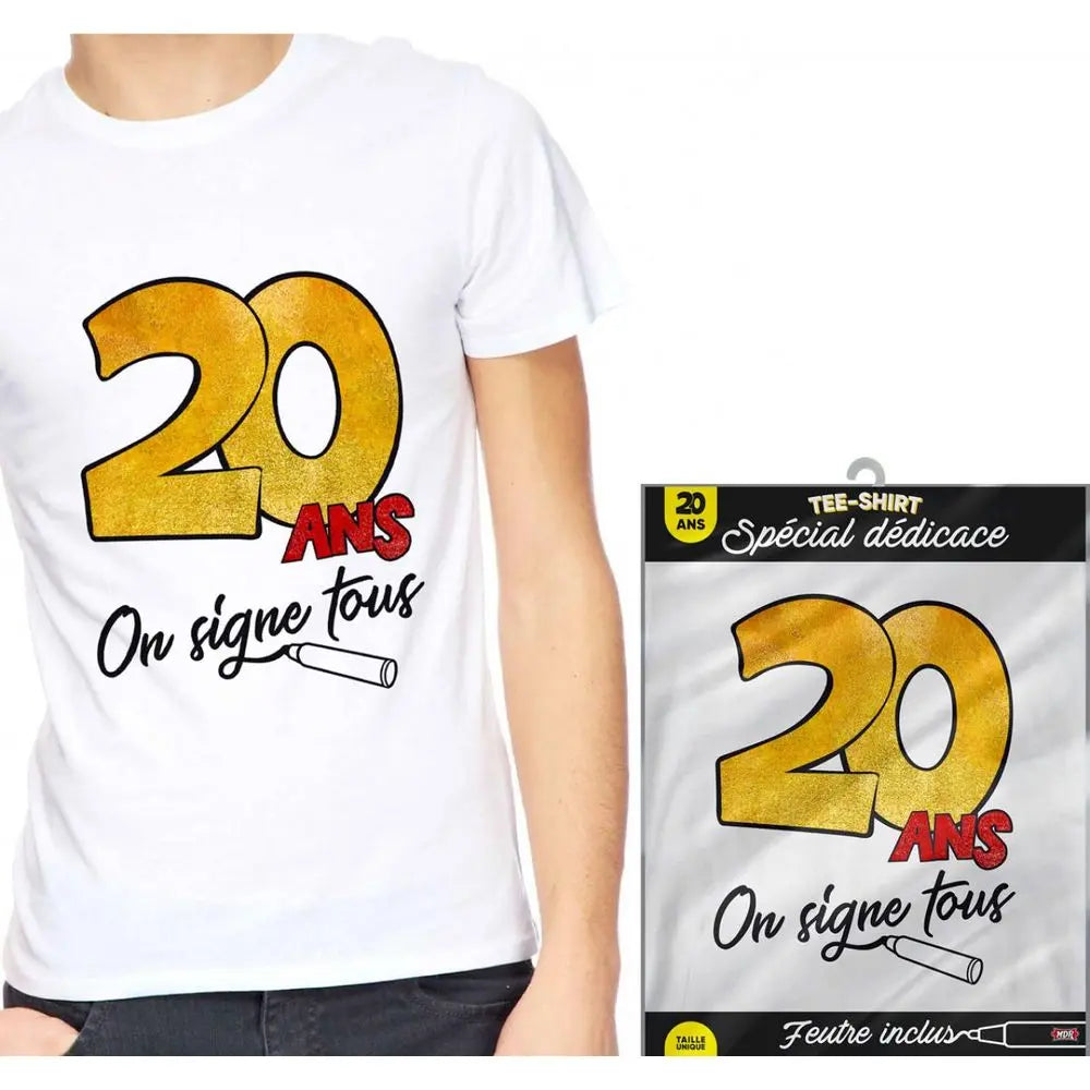 T-Shirt ''On Signe Tous'' - 20 Ans