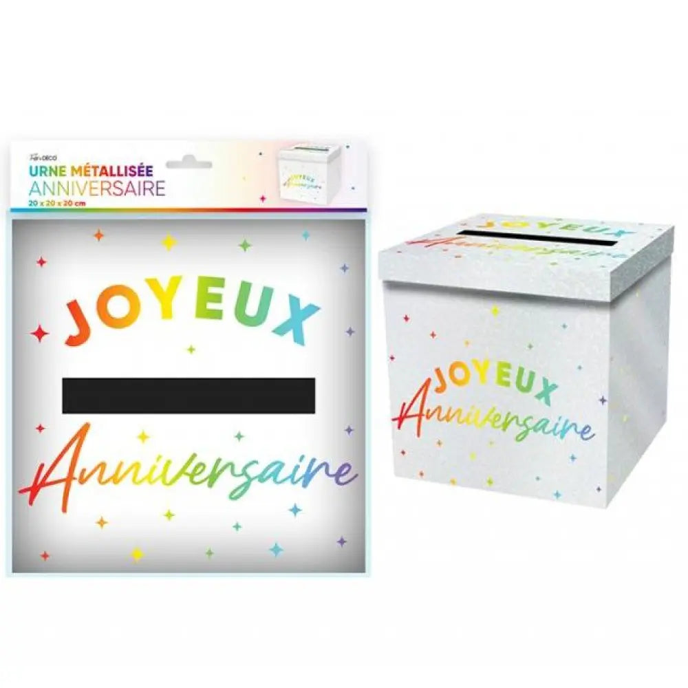 Urne Métallique Anniversaire - Multicolor