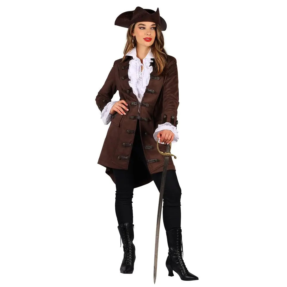 Veste Femme Pirate 'Mary read'', Brun - M