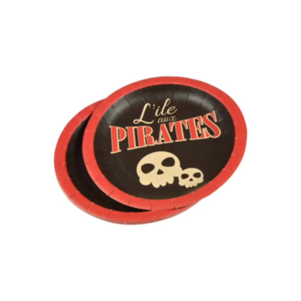 6 Assiettes en Carton D18cm - Pirates