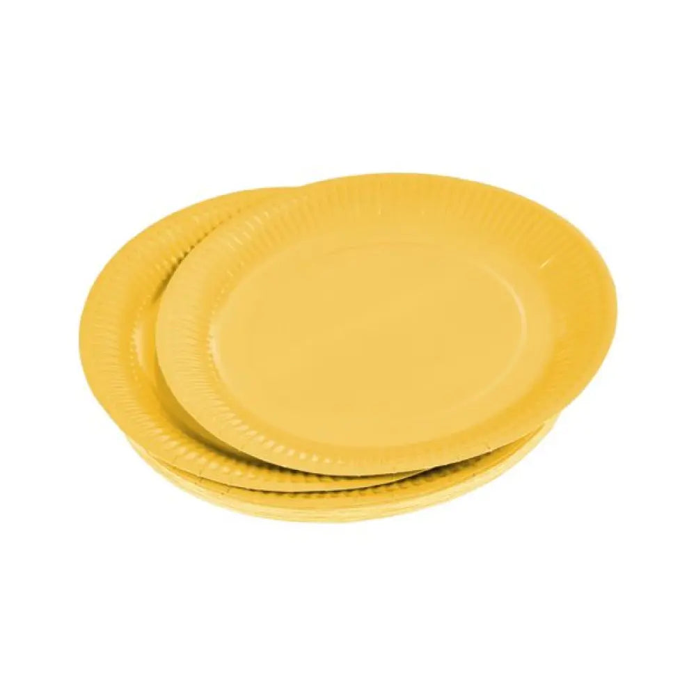20 Assiettes en Carton ''Vitamine'' D18cm - JAUNE