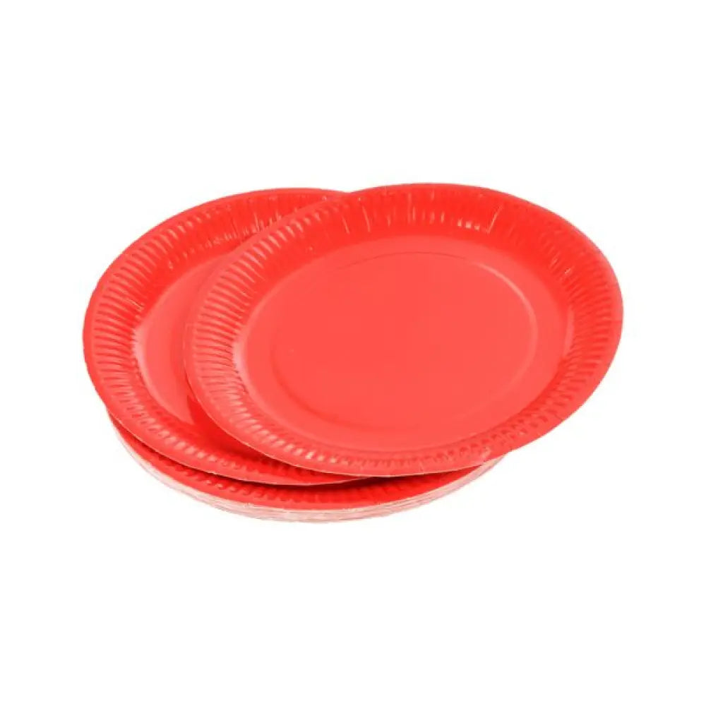 20 Assiettes en Carton ''Vitamine'' D18cm - ROUGE