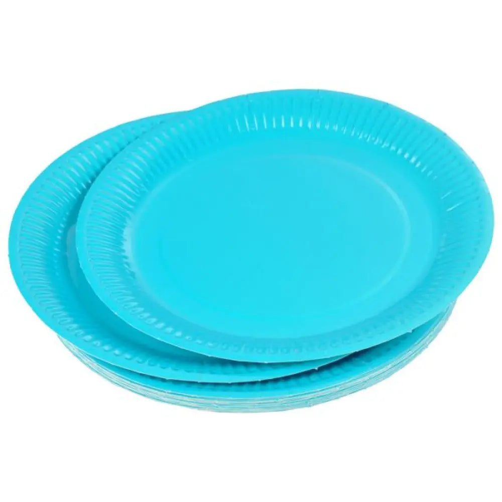20 Assiettes en Carton ''Vitamine'' D23cm - BLEU