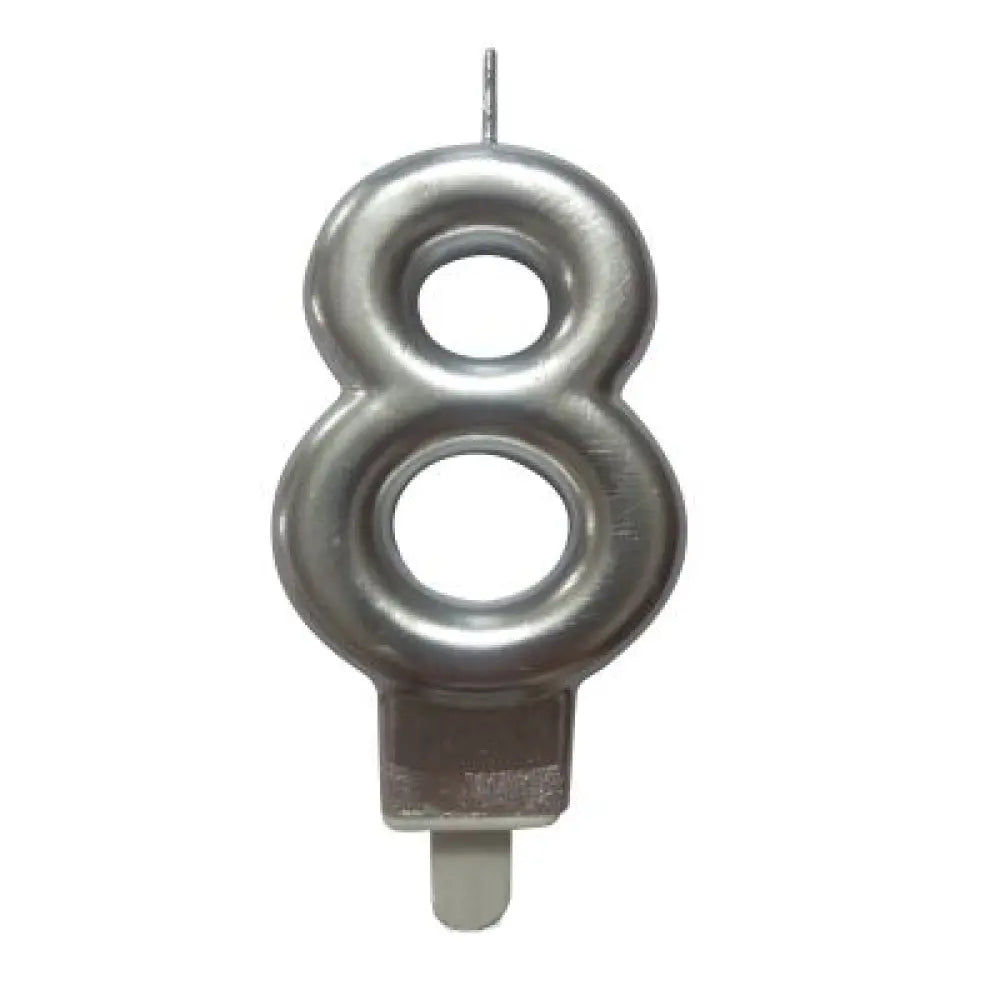Bougie Chiffre "8" - Argent