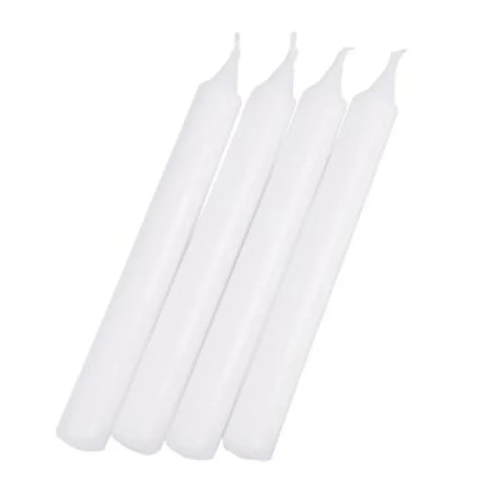 4 Bougies de Ménage H20cm - Blanc