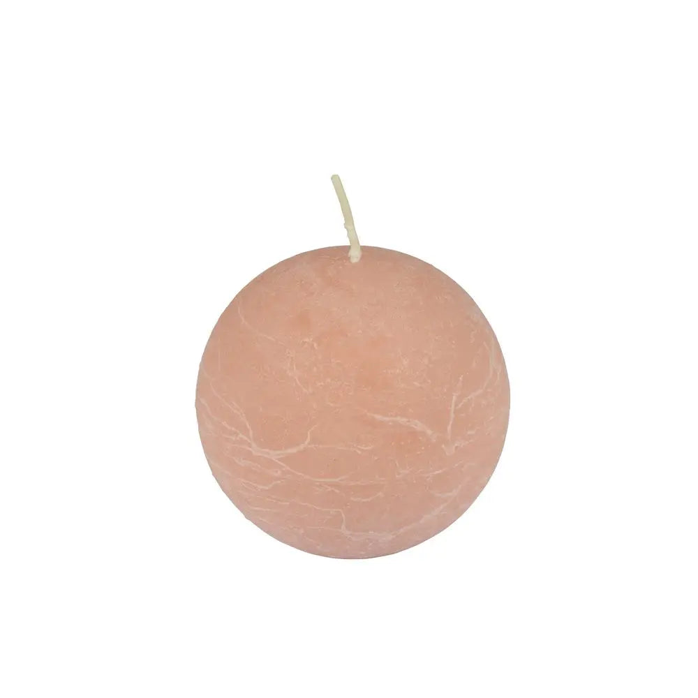 Bougie Ronde "Rustique" Rose Poudré - Ø7,5cm