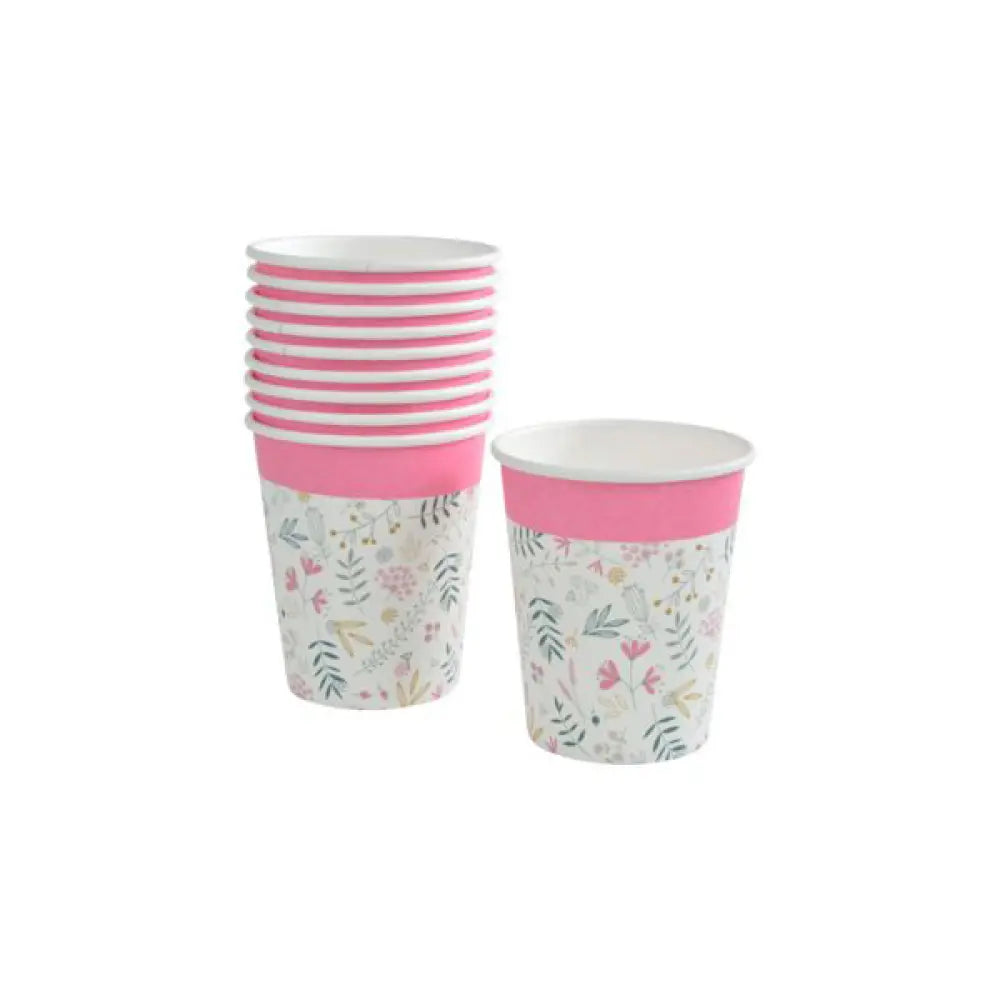 10 Gobelets en Carton 23cl - Happy Spring