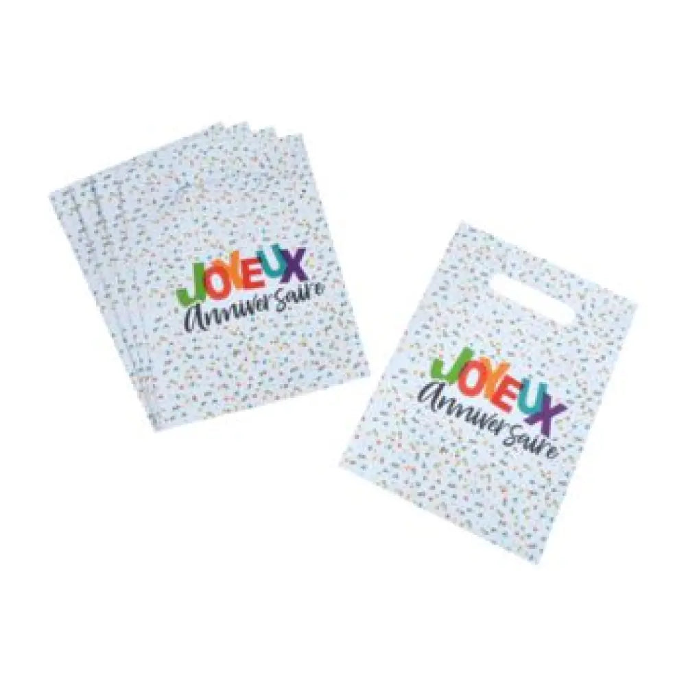 6 Sacs à Bonbons en Papier - H23cm - Happy Confettis