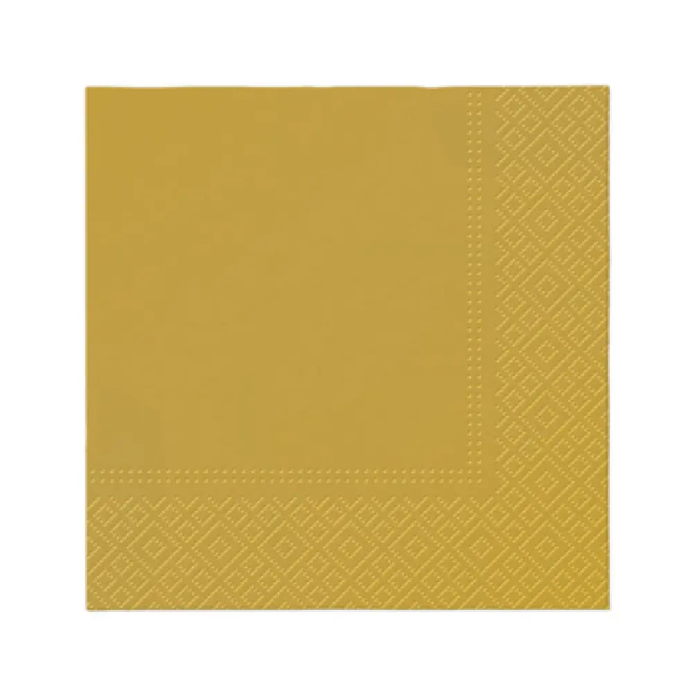 20 Serviettes Cocktail en Papier 25X25cm - OR