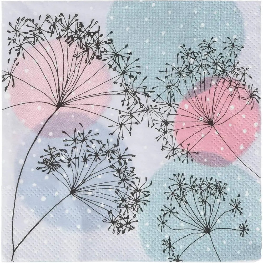 20 Serviettes en Papier 25X25cm - ''Floral Pastel''