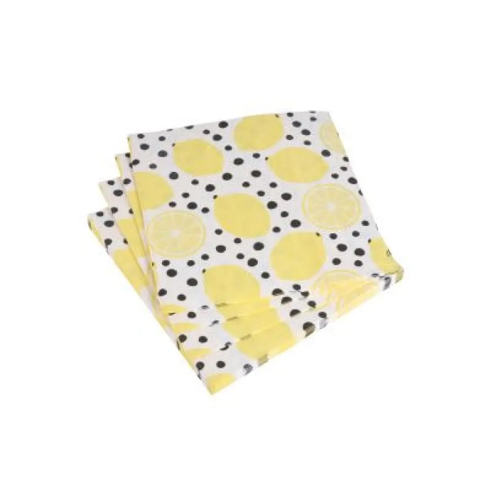 20 Serviettes en Papier 33x33cm - Citron