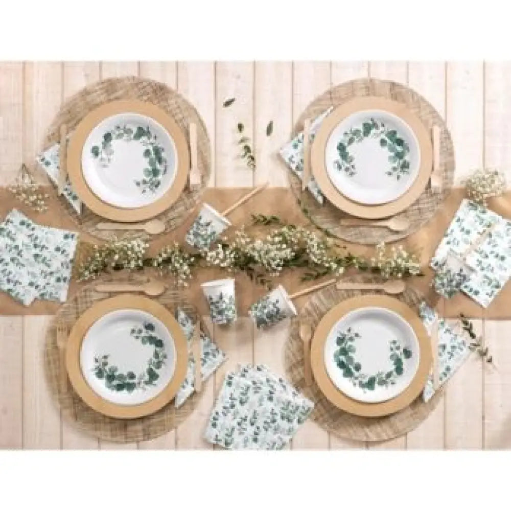 20 Serviettes en Papier 33x33cm - EUCALYPTUS