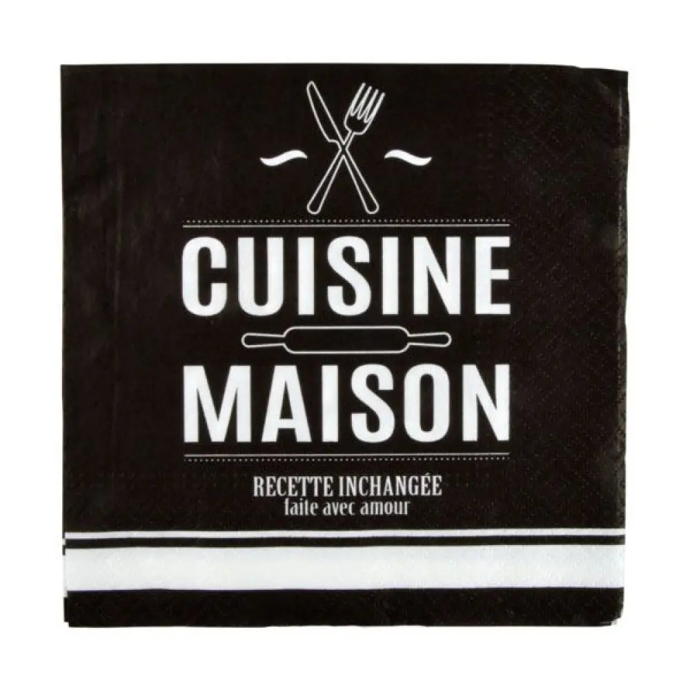 20 Serviettes en Papier 33x33cm - Cuisine Maison