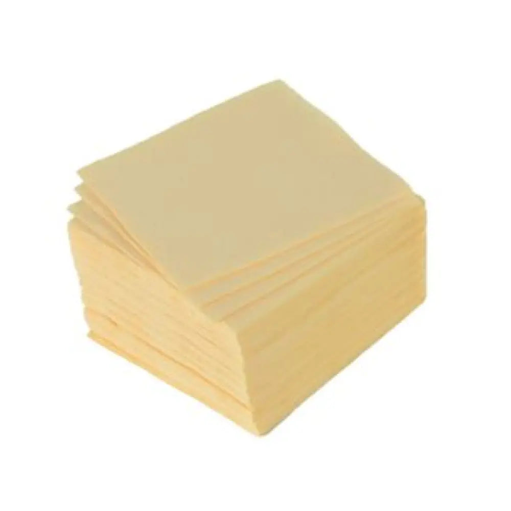 40 Serviettes Cocktail Micro-Gaufrées - 25x25cm / Crème