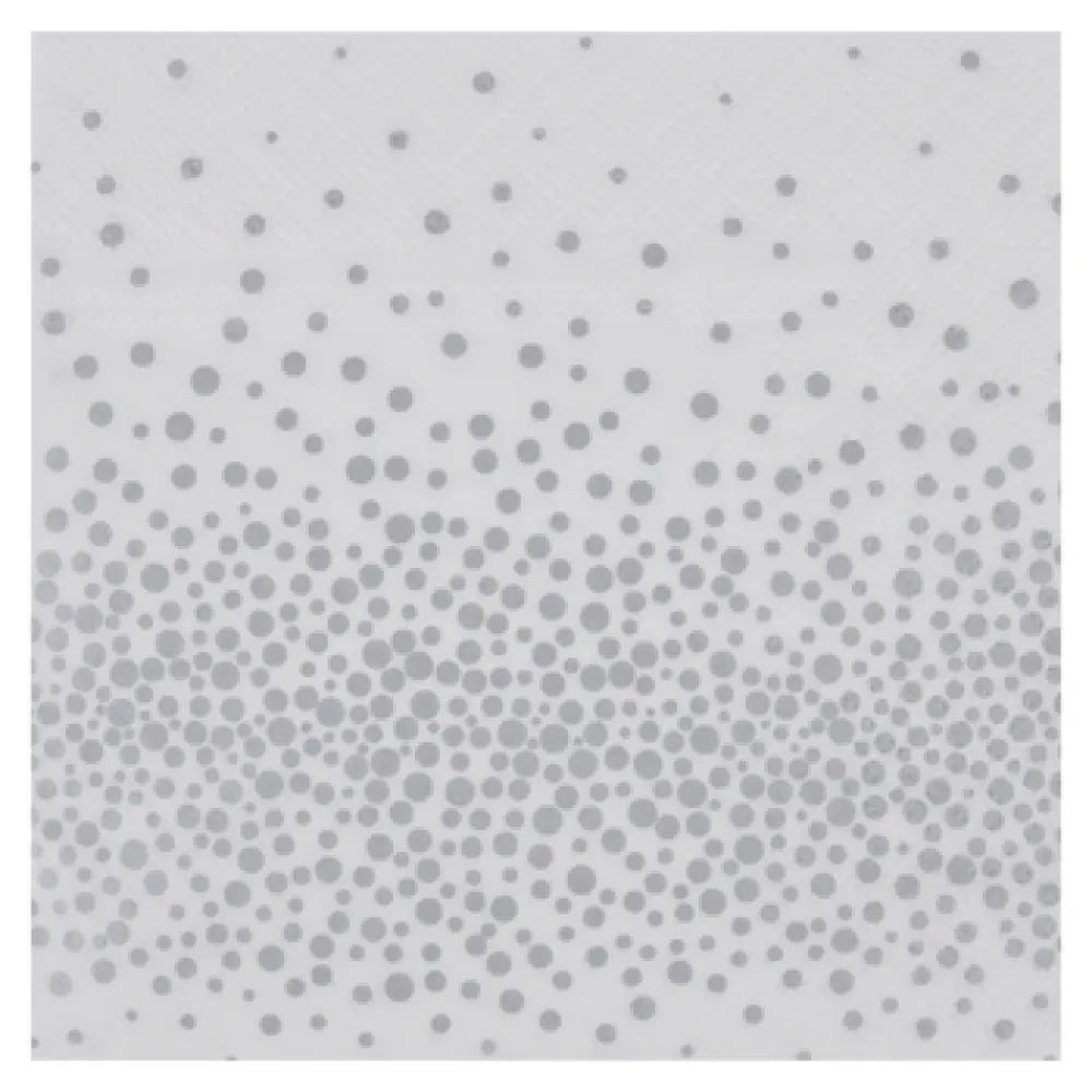 20 Serviettes en Papier 33x33cm - CONFETTIS ARGENT