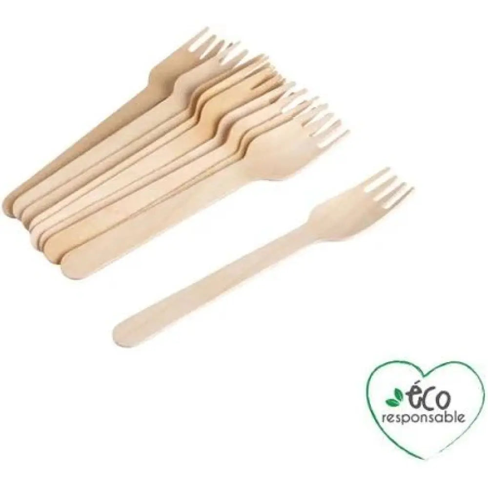 12 Fourchettes en Bois H16cm