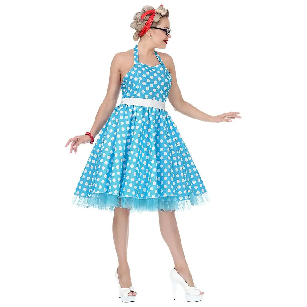 Costume Femme ''50's'' Bleu Ciel - M