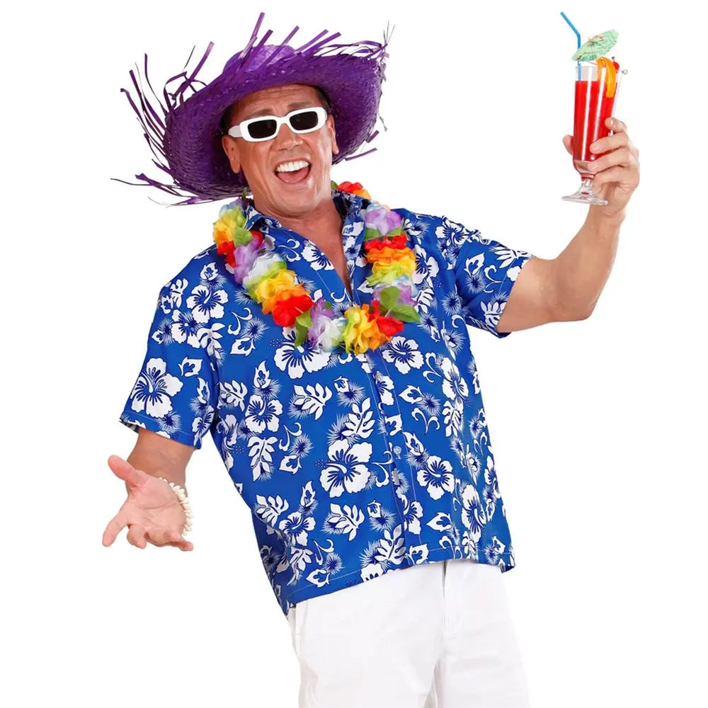 Costume Homme Chemise Hawaii Bleu - M/L