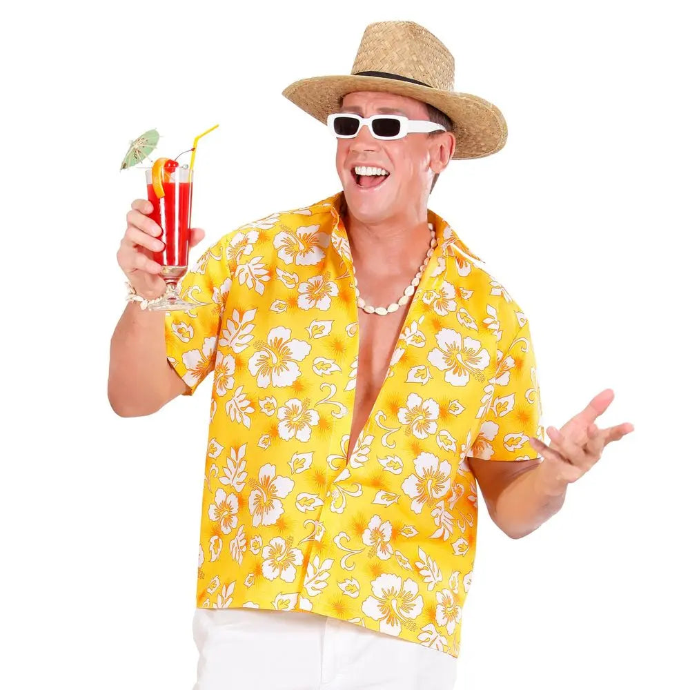 Costume Homme Chemise Hawaii Jaune - XL