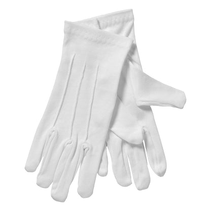 Gants en coton (Luxe) Blanc L