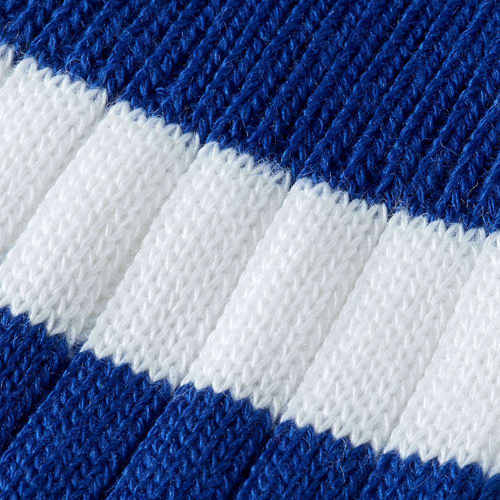 Chaussettes hautes épaisses Bleu cobalt/Blanc 41/47