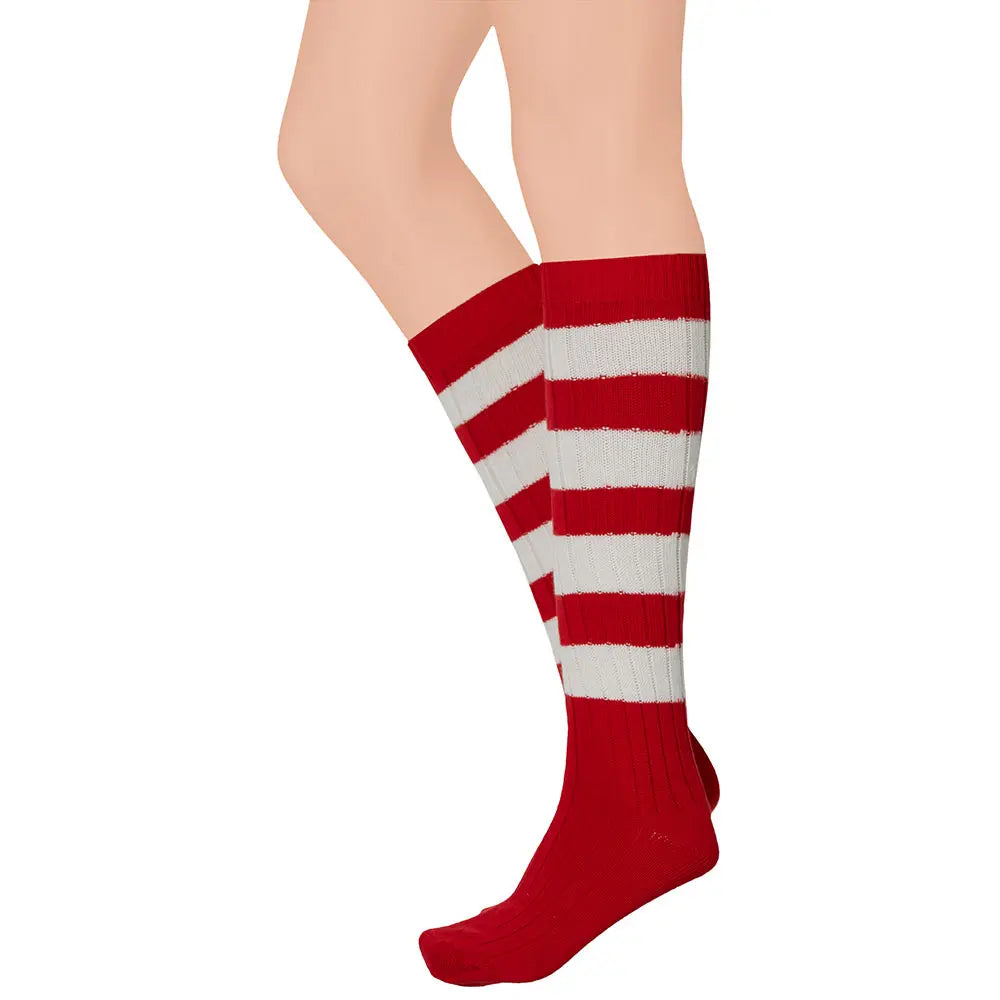 Chaussettes hautes épaisses Rouge/Blanc 41/47