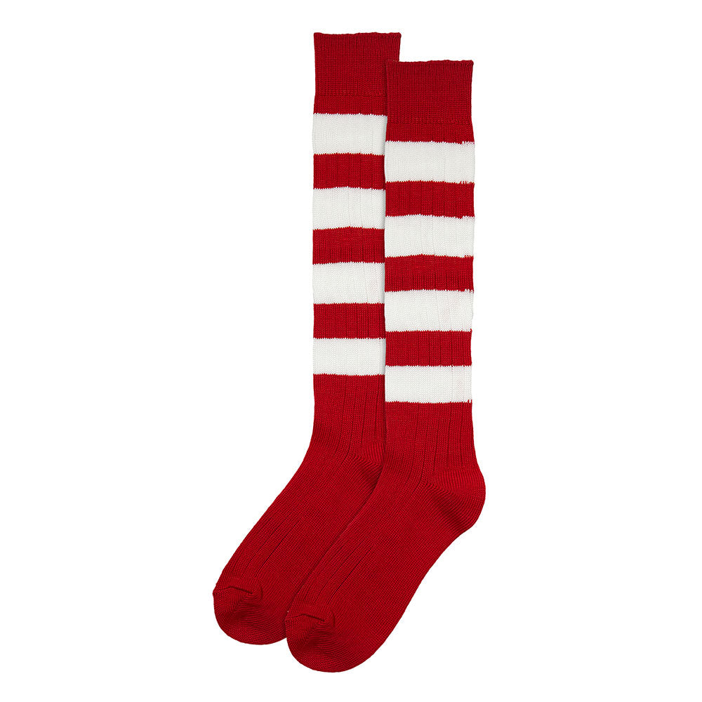 Chaussettes hautes épaisses Rouge/Blanc 41/47