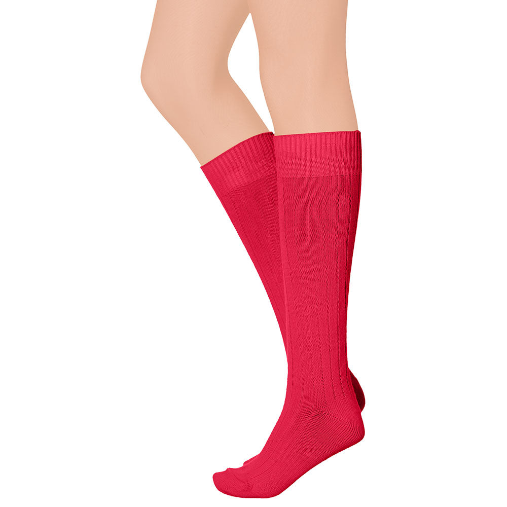 Chaussettes hautes épaisses Rose fluo 41/47