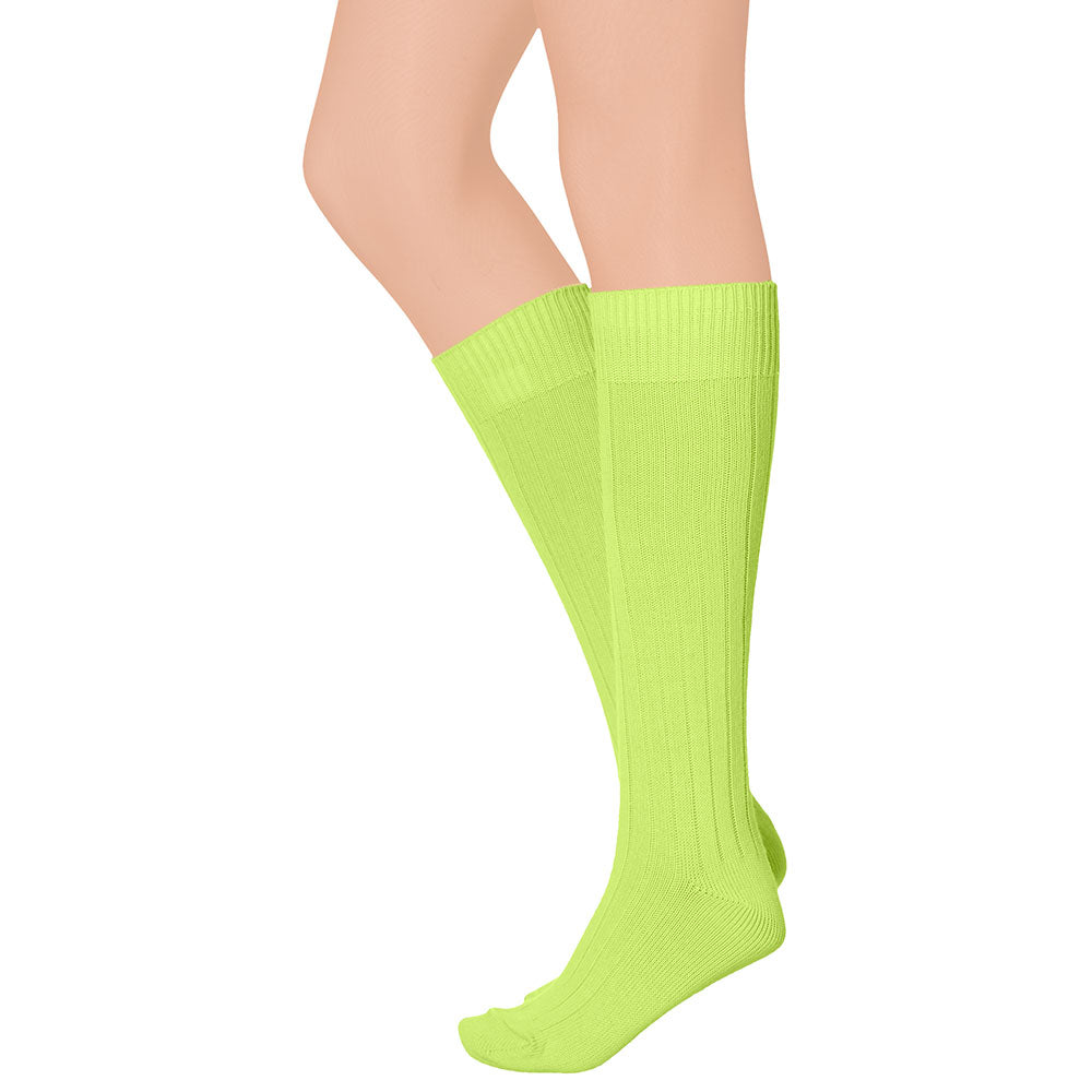 Chaussettes hautes épaisses Jaune fluo 41/47