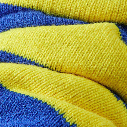 Jambières laine Bleu cobalt/Jaune OS