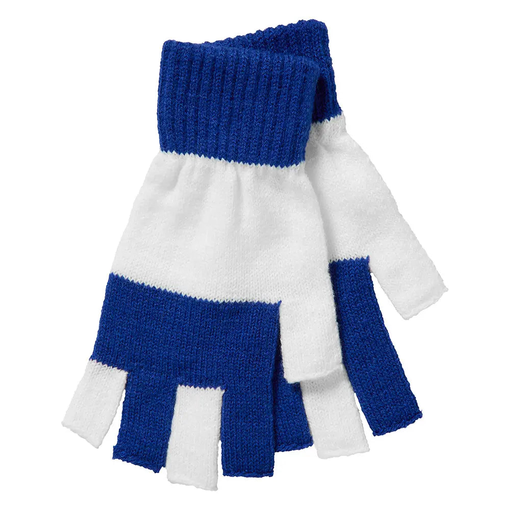 Mitaines laine Bleu cobalt/Blanc OS