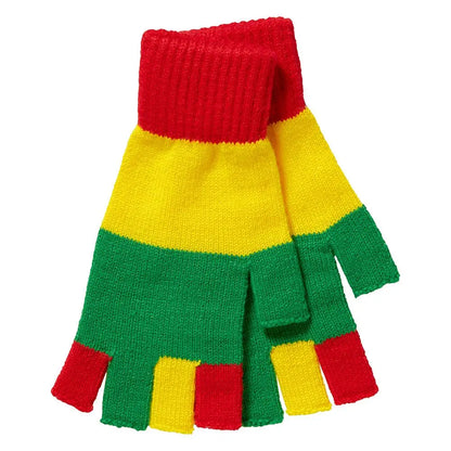 Mitaines laine Rouge/Jaune/Vert OS