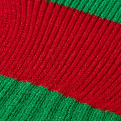 Mitaines laine Vert/Rouge OS