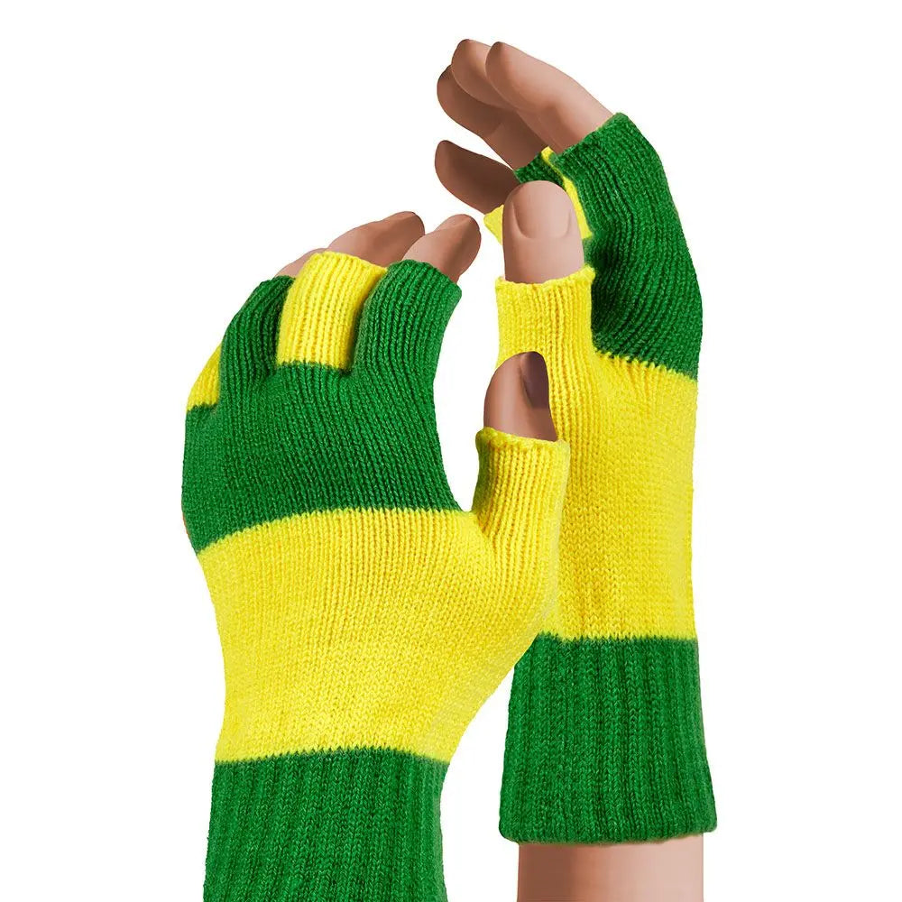 Mitaines laine Vert/Jaune OS