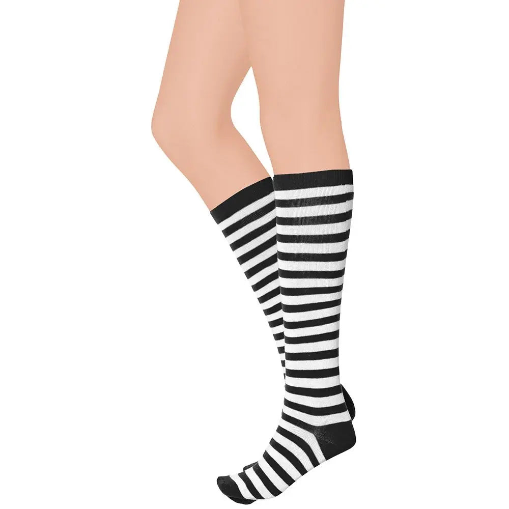 Chaussettes hautes légères Noir/Blanc 41/46