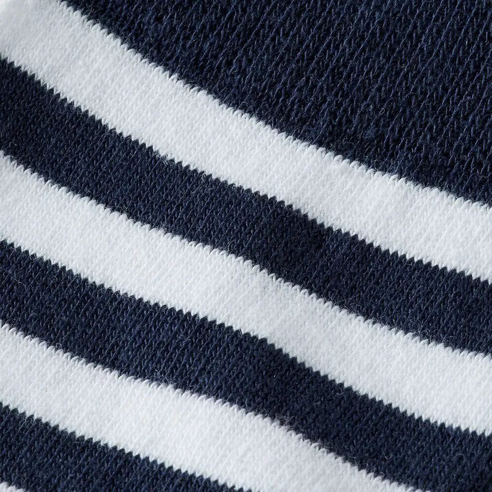 Chaussettes hautes légères Marine/Blanc 41/46