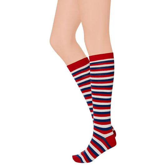 Chaussettes hautes légères Rouge/Blanc/Bleu 41/46