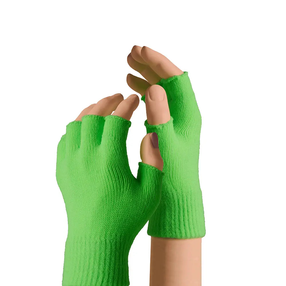 Mitaines laine enfant Vert fluo OS